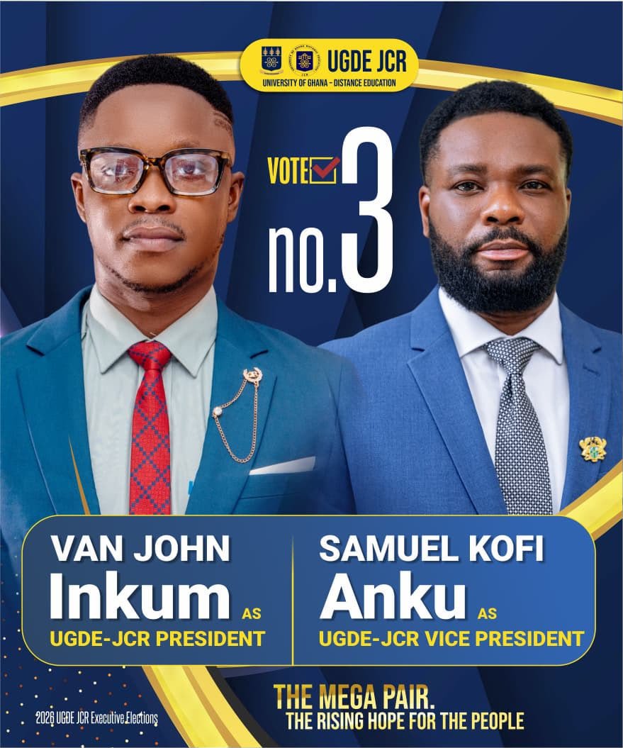 Vote No. 3: Van John Inkum for UGDE-JCR President and Samuel Kofi Anku for Vice President