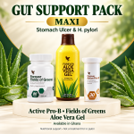 Stomach Ulcer & H. pylori Gut Support Pack (Maxi) | Forever Active Pro-B, Fields of Greens and Aloe Vera Gel in Ghana