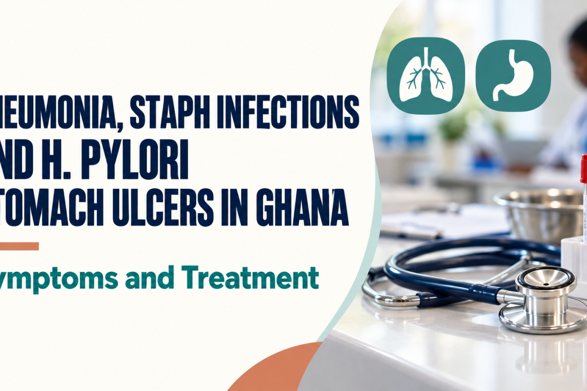 Pneumonia, Staph Infections and H. pylori Stomach Ulcers in Ghana: Symptoms and Treatment
