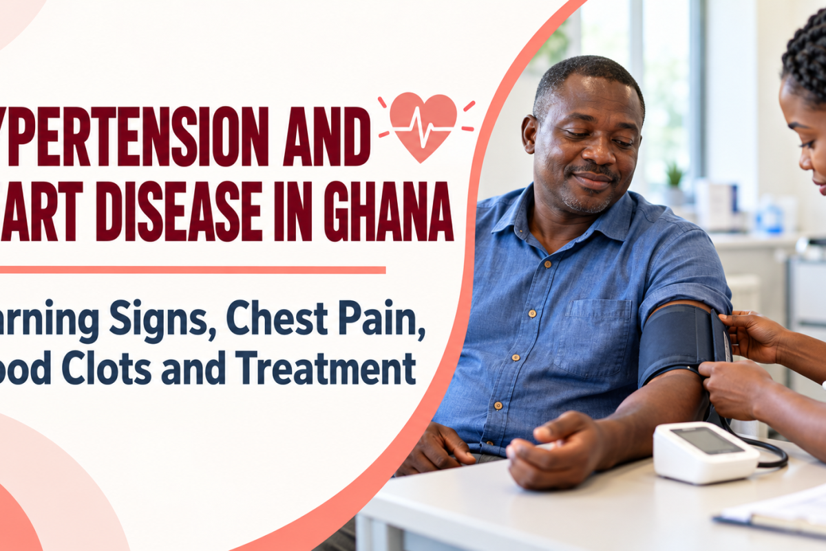 Hypertension and Heart Disease in Ghana: Warning Signs, Chest Pain, Blood Clots and Treatment