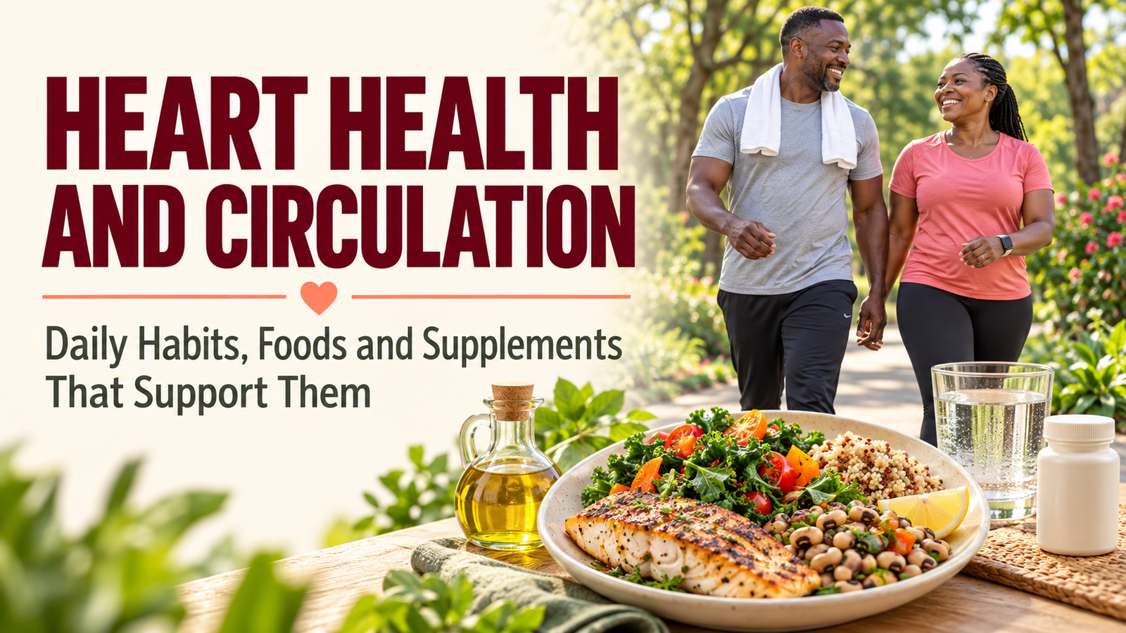 Heart Health and Circulation: Daily Habits, Foods and Supplements That Support Them