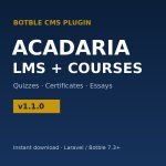 Acadaria LMS Plugin for Botble CMS | Courses, Quizzes & Certificates (v1.1.0)