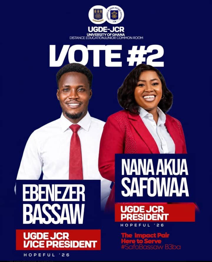 Vote #2: Nana Akua Safowaa for UGDE-JCR President and Ebenezer Bassaw for Vice President