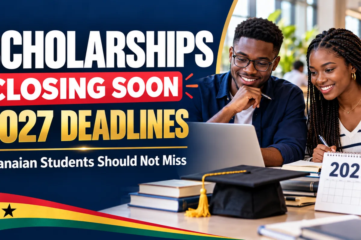 Scholarships Closing Soon: 2027 Deadlines Ghanaian Students Should Not Miss