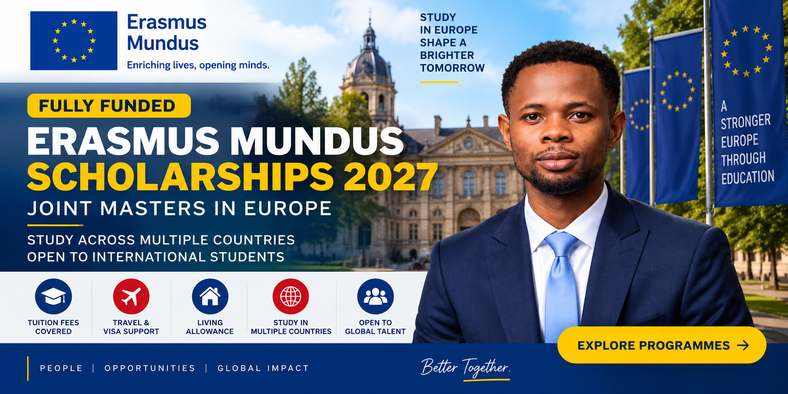 Erasmus Mundus Scholarships 2027: Fully Funded Master's in Europe