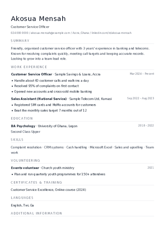 Minimal CV template