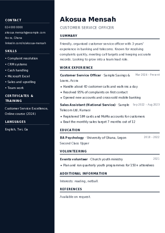 Modern CV template