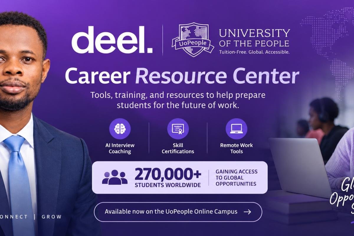 Deel Sponsors UoPeople Career Resource Center for 270,000+ Students