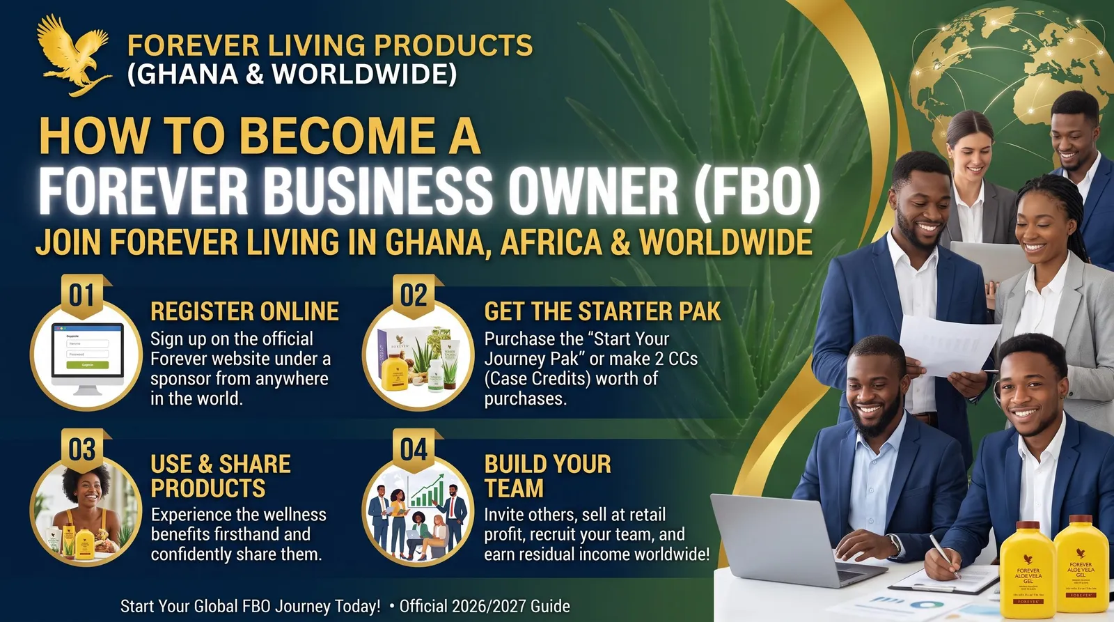 How to Become a Forever Business Owner (FBO): Join Forever Living in Ghana, Africa and Worldwide