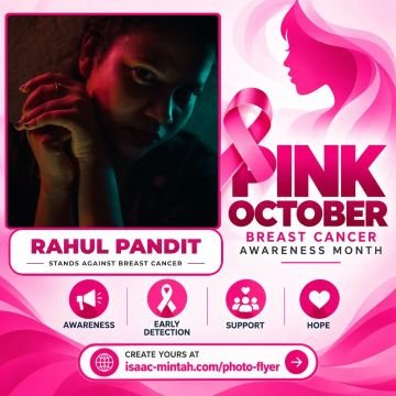 Rahul Pandit’s Pinktober flyer