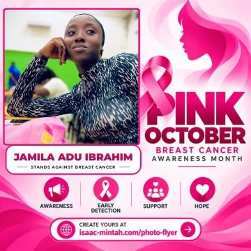 Jamila Adu Ibrahim’s Pinktober flyer