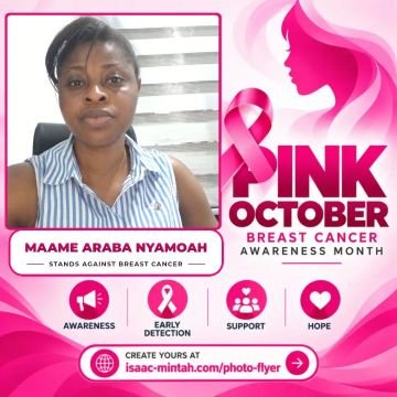 Maame Araba Nyamoah’s Pinktober flyer