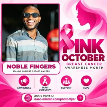 Noble Fingers’s Pinktober flyer