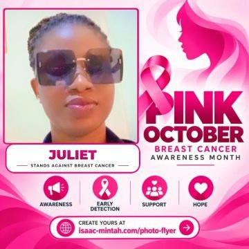 Juliet’s Pinktober flyer