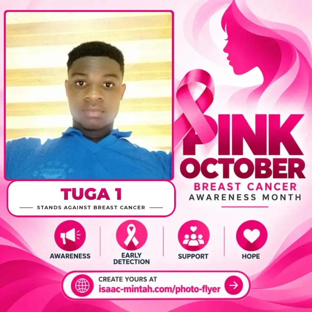 TUGA 1's Pinktober breast cancer awareness flyer
