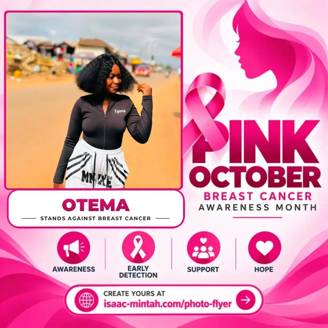 Otema's Pinktober breast cancer awareness flyer