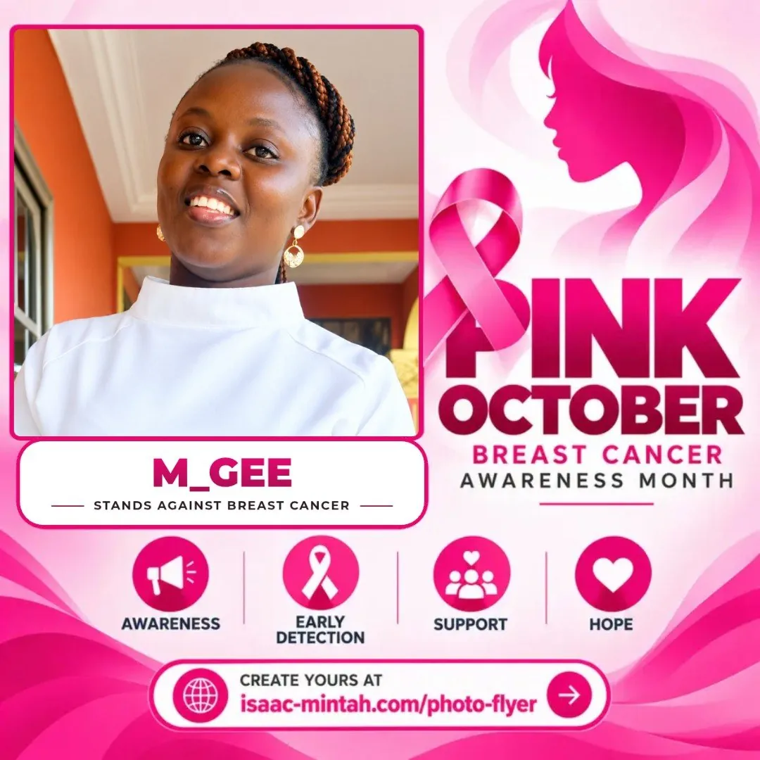 M_GEE's Pinktober breast cancer awareness flyer