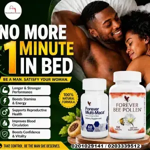 Forever 2in1 Sexual Health Supplement Multi-Maca and Bee Pollen for Stamina Libido and Fertility
