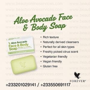 Forever Aloe Avocado Face and Body Soap | Deep Cleansing Moisturizing Soap Ghana