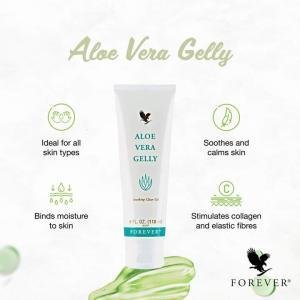 Forever Aloe Vera Gelly | Pure Topical Aloe Gel for Skin Soothing and Wound Healing