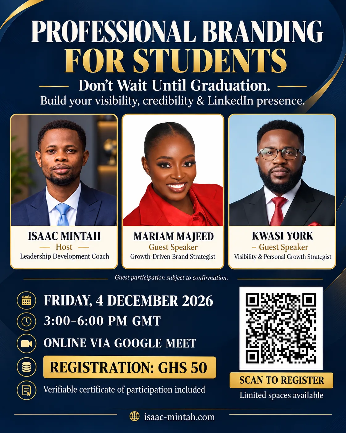 Professional Branding Student Event Flyer