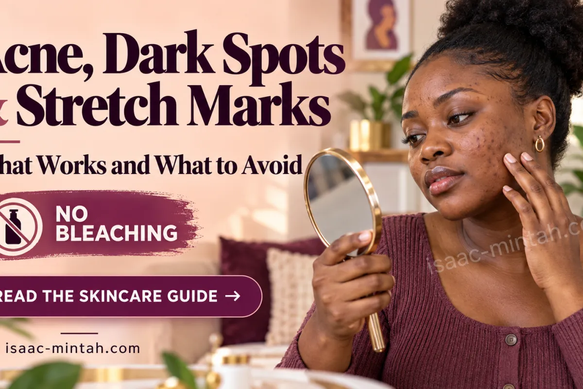 Acne, Dark Spots and Stretch Marks: What Works and What to Avoid (No Bleaching)