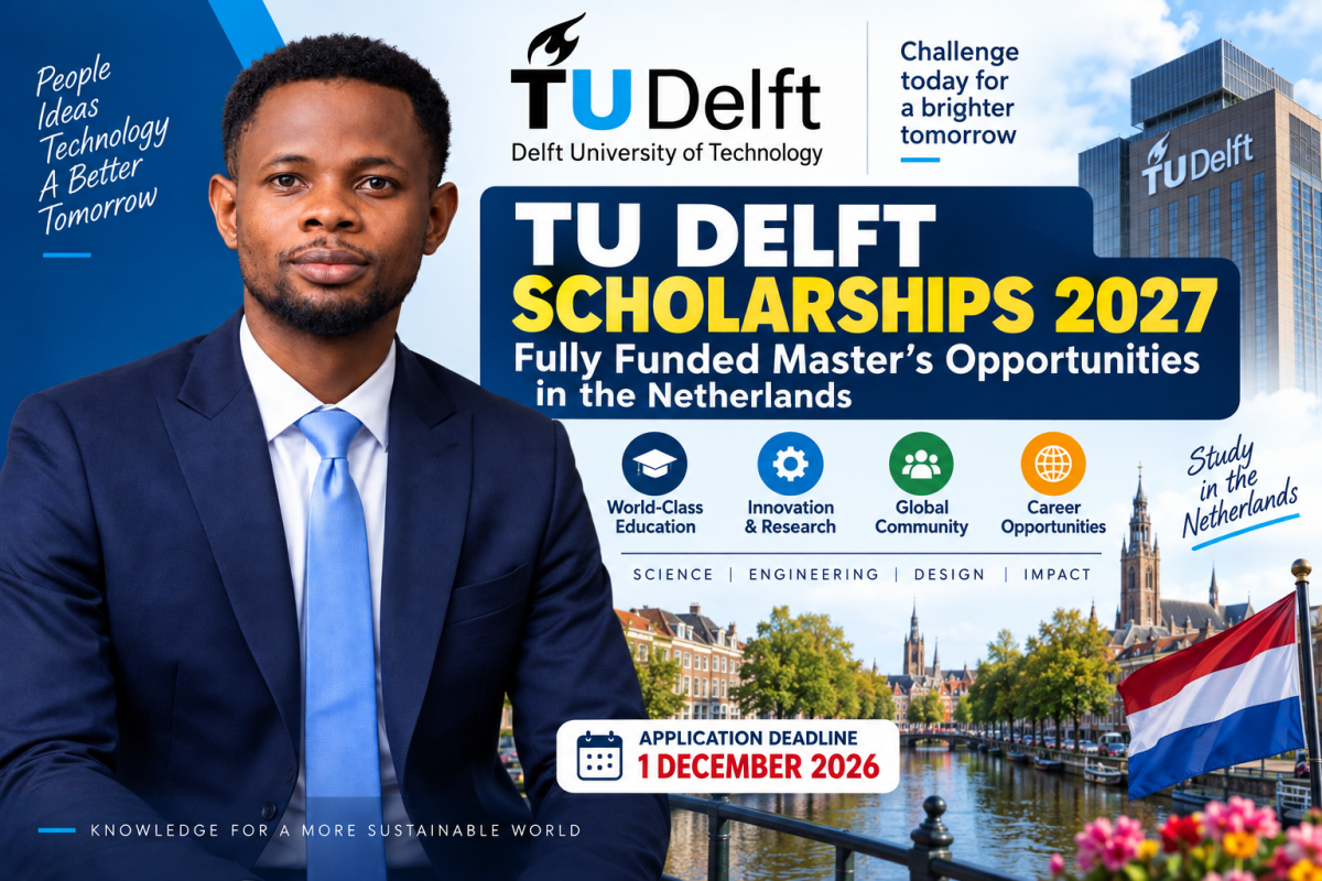 TU Delft Scholarships 2027 – Fully Funded Master’s Scholarships in Netherlands