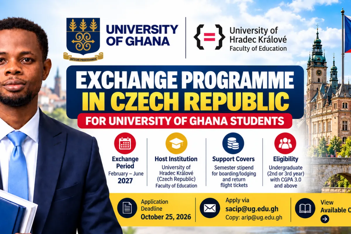 University of Ghana Exchange Programme in Czech Republic 2027