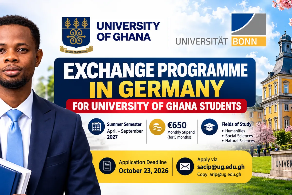 University of Ghana Students Invited to Apply for Exchange Programme at University of Bonn, Germany